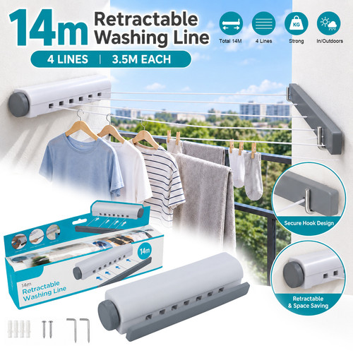 Line 14m retractable washing - 14m,