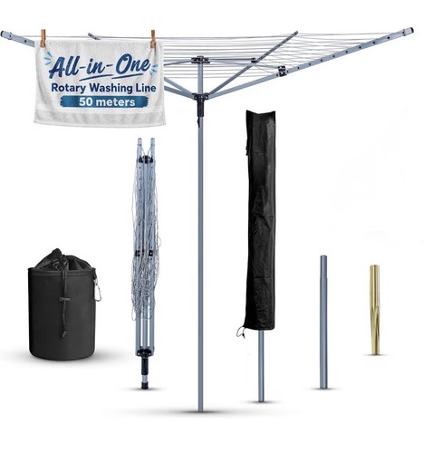 Heavy duty rotary washing - washing, line