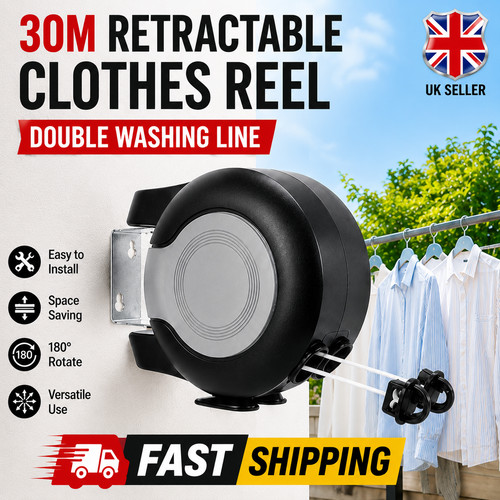 30m retractable clothes reel - 30m,