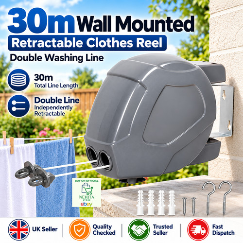 30m retractable clothes - retractable, reel